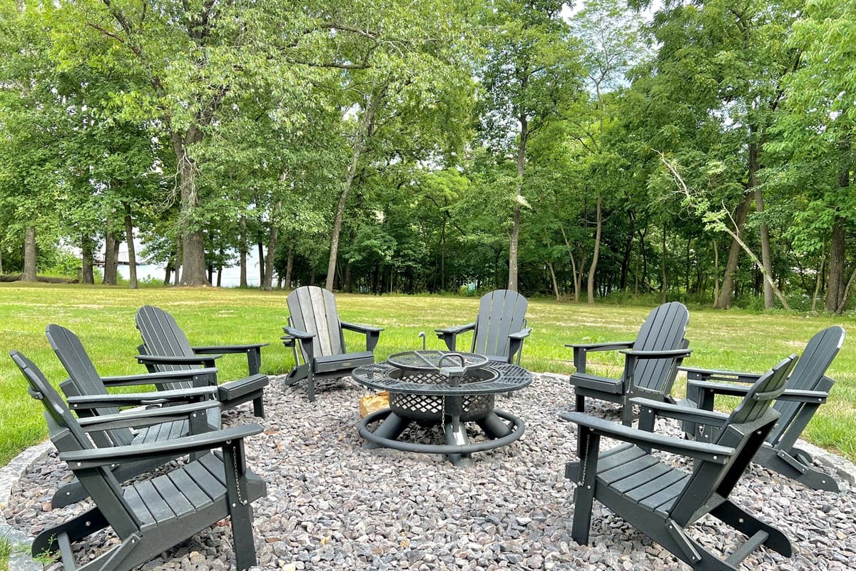 Fire pit overlooking the lake!