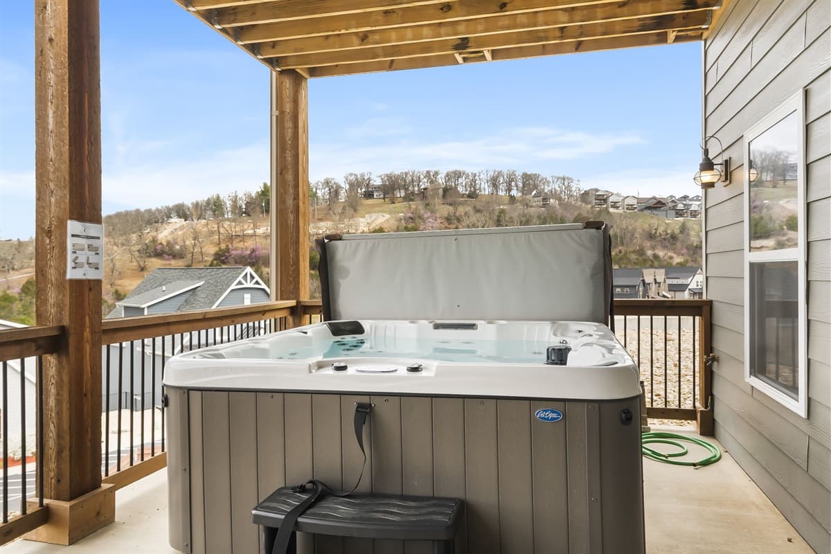Your own private hot tub located on the lower deck!