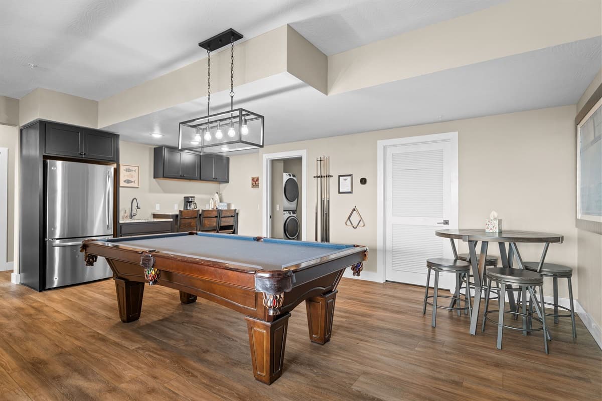 Challenge the family to a game of pool!