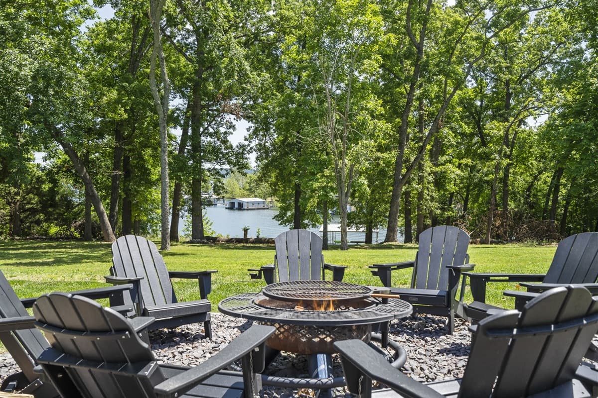 Shared fire pit in your backyard! (There are 2 fire pits shared between 4 homes).