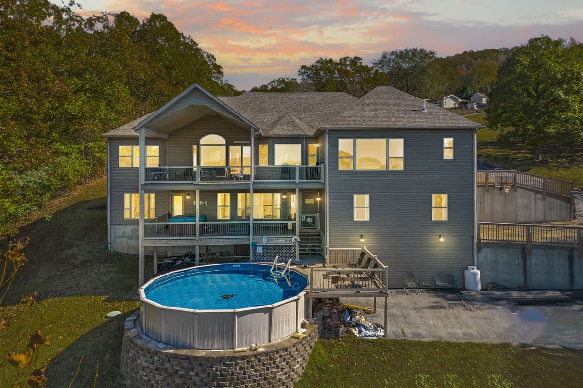 Two story home on a large lake lot