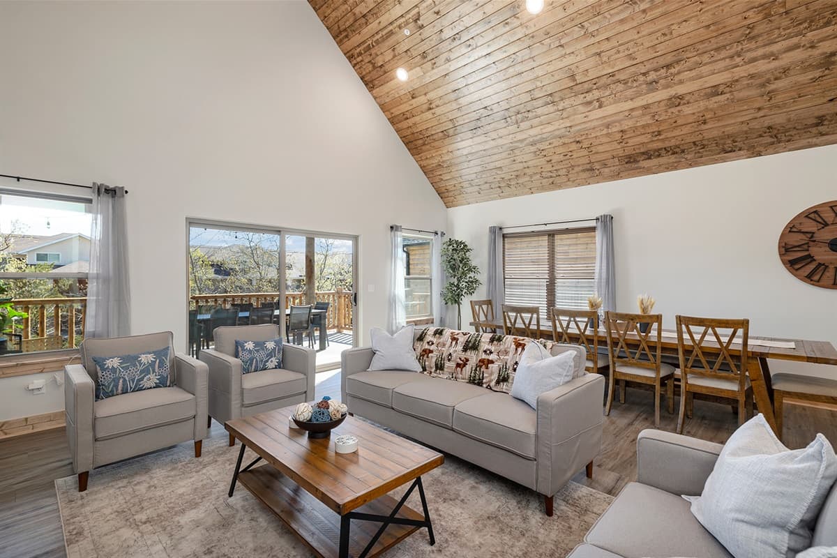 Open dining room and living room!