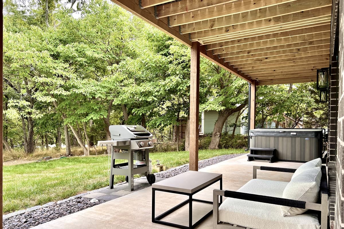 Lower back patio