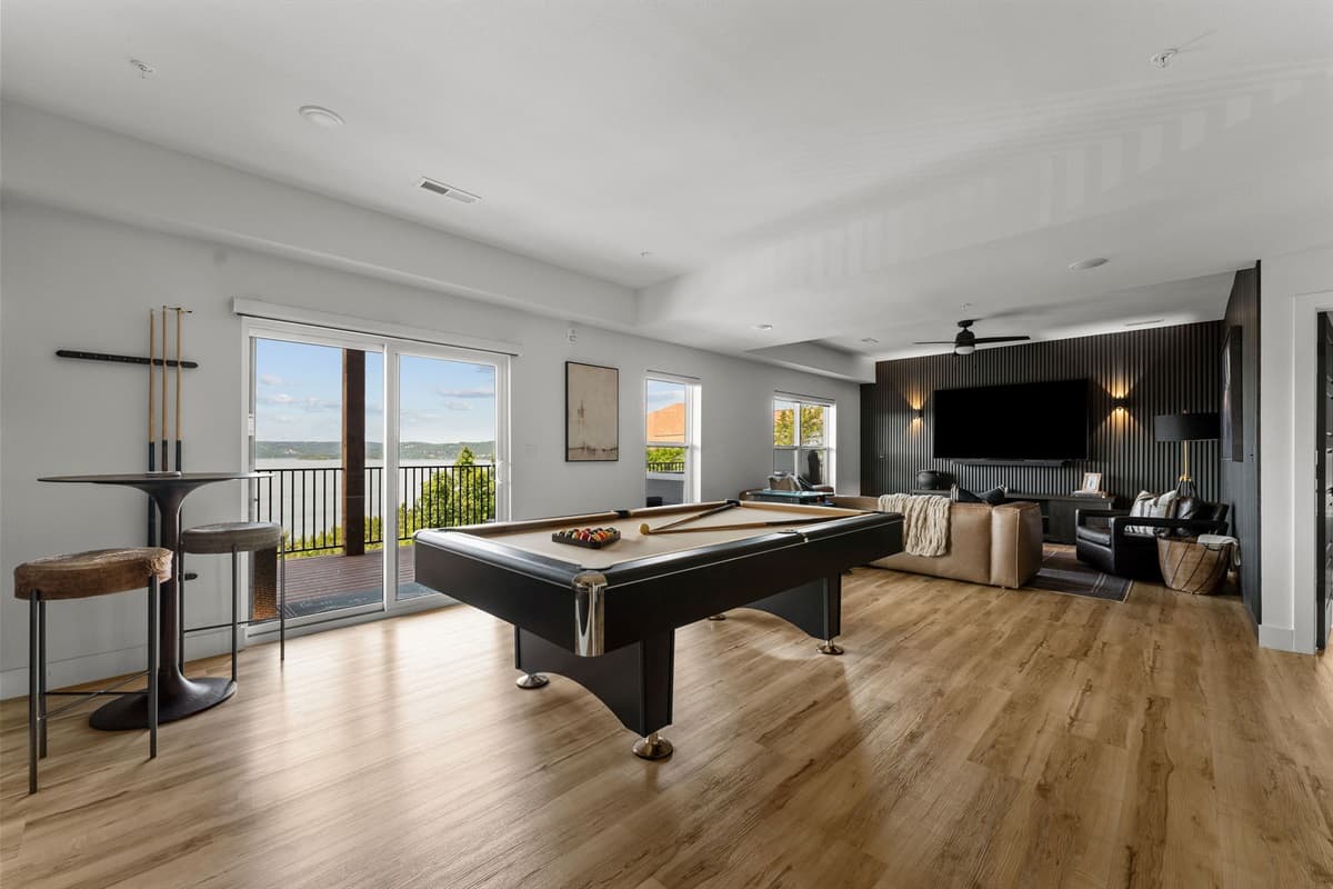 Game room with pool table, PS5, and kitchenette!