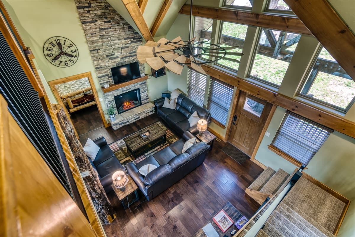 The main floor living room is such a cozy space!