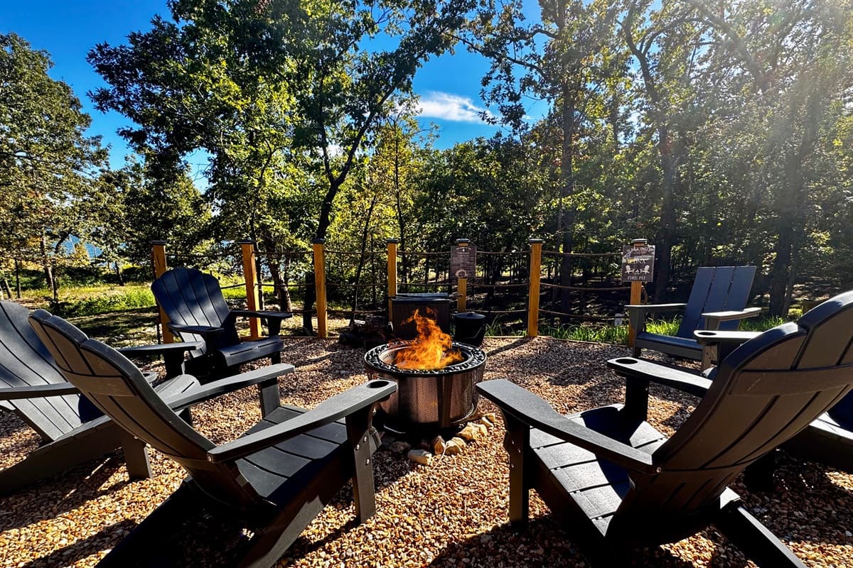 New fire pit with a view!