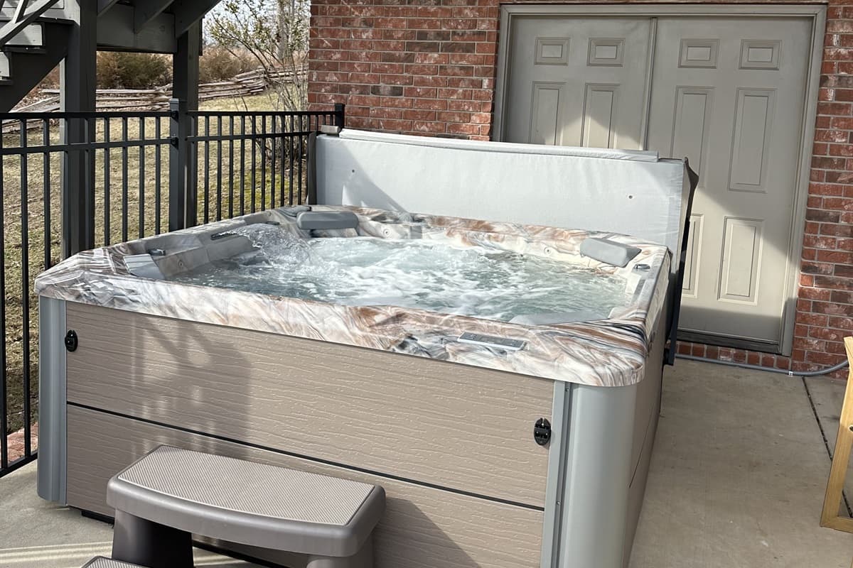 Sit in your private hot tub after soaking in the pool!