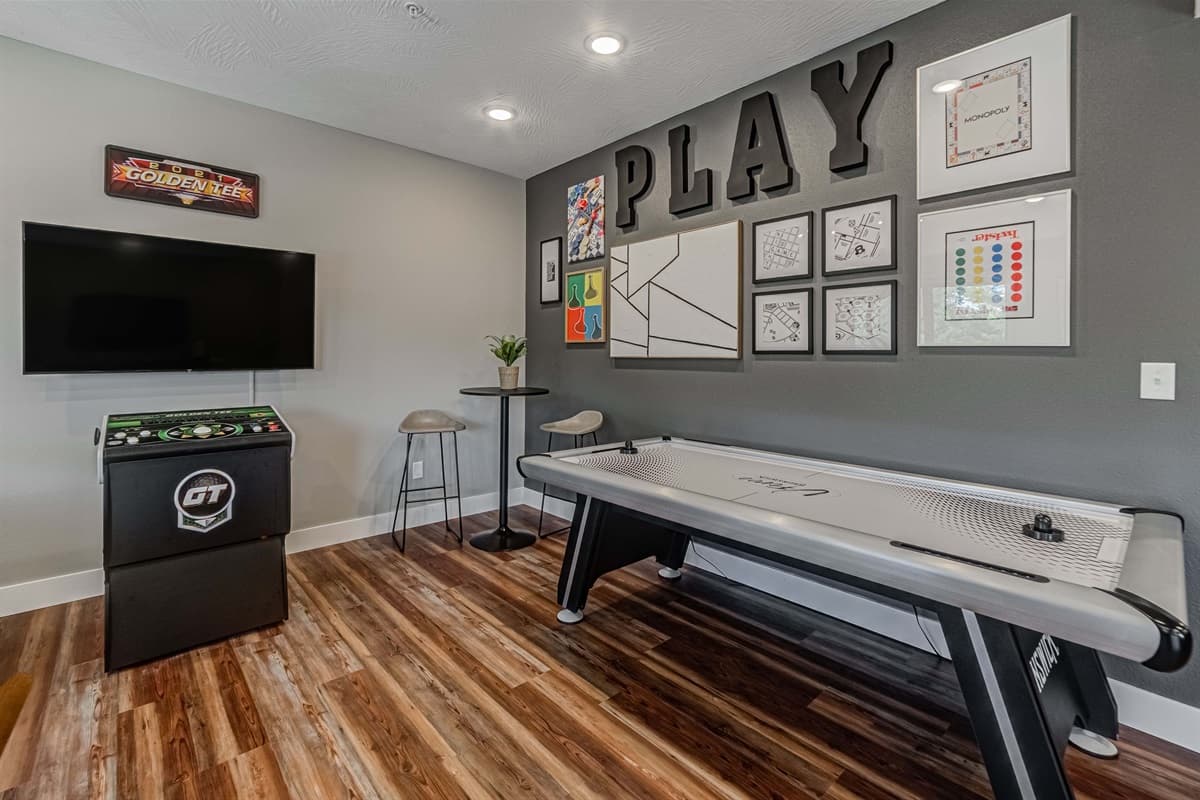 Air hockey and arcade games