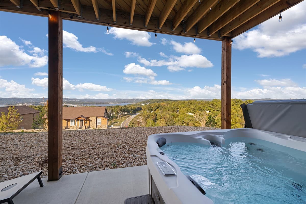 Soak in the hot tub after a long day on the lake!