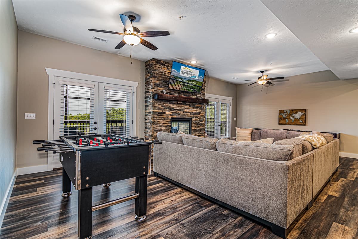 Lower living family area