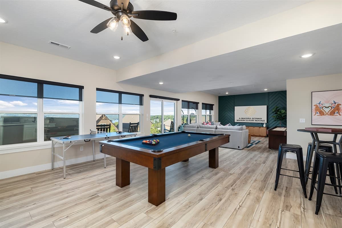 Challenge your friends to a game of pool, mini ping pong, and shuffleboard!