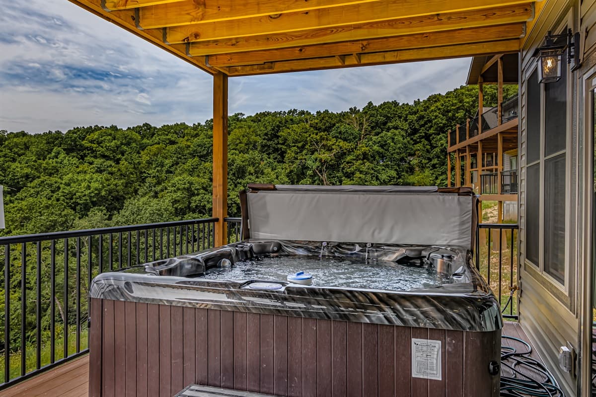 Enjoy the views in your private hot tub!
